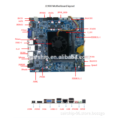 J1900 Quad Core 2.0 GHz mini-itx motherboard Quad Core 2.0 GHz onboard processor